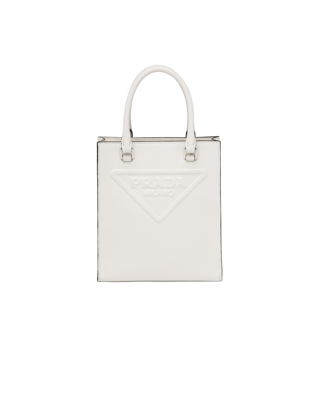 Prada Cuero Handbag Blancas | 20963-DCOJ