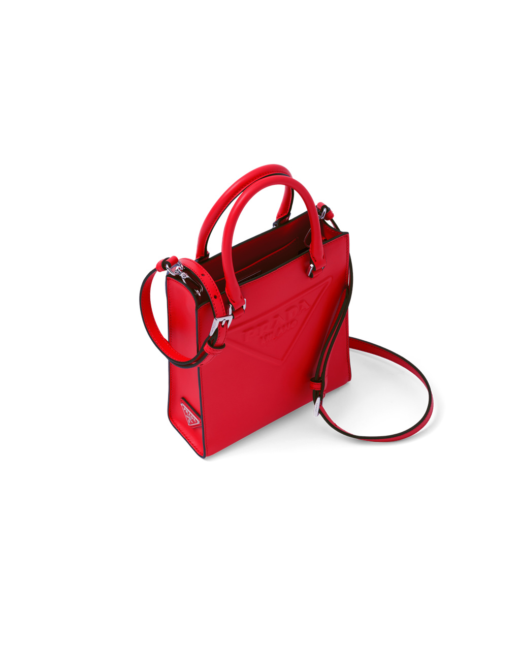 Prada Cuero Handbag Rojas | 26148-MPCD