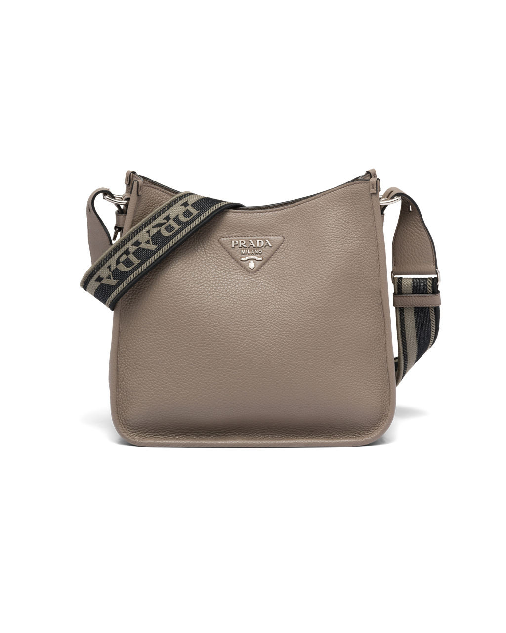 Prada Cuero Hobo Bag Clay Gray | 96451-XPTQ