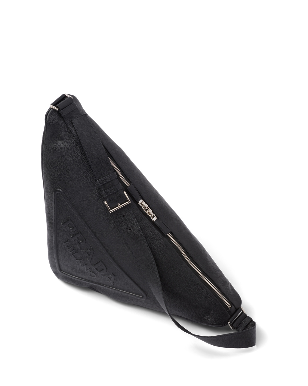 Prada Cuero Prada Triangle Bag Negras | 47961-LXFJ