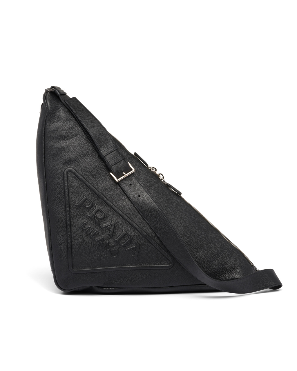 Prada Cuero Prada Triangle Bag Negras | 47961-LXFJ