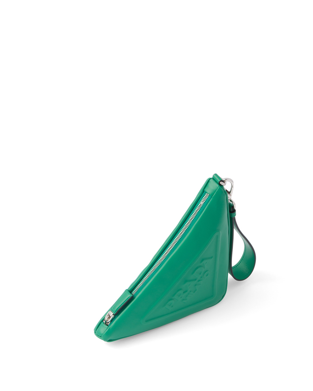 Prada Cuero Prada Triangle Pouch Mango | 42196-JGLU