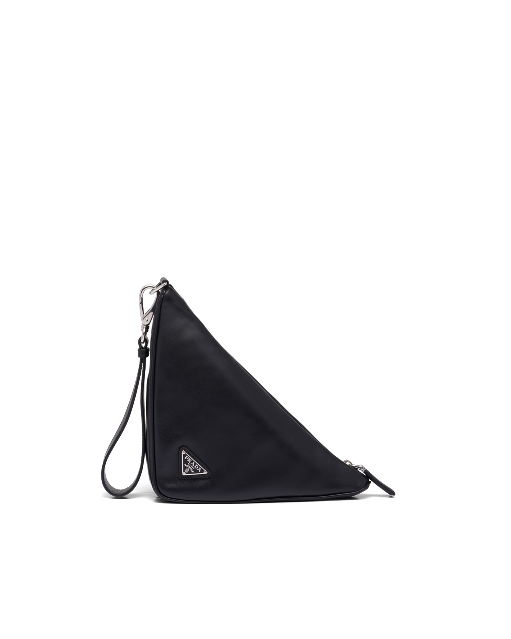 Prada Cuero Prada Triangle Pouch Negras | 16395-FACL