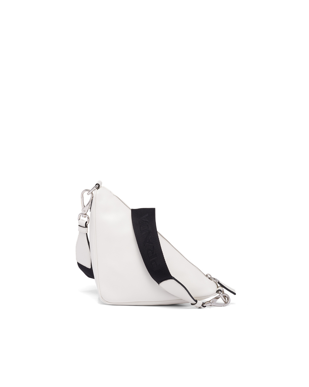 Prada Cuero Prada Triangle Shoulder Bag Blancas | 38096-KIYH