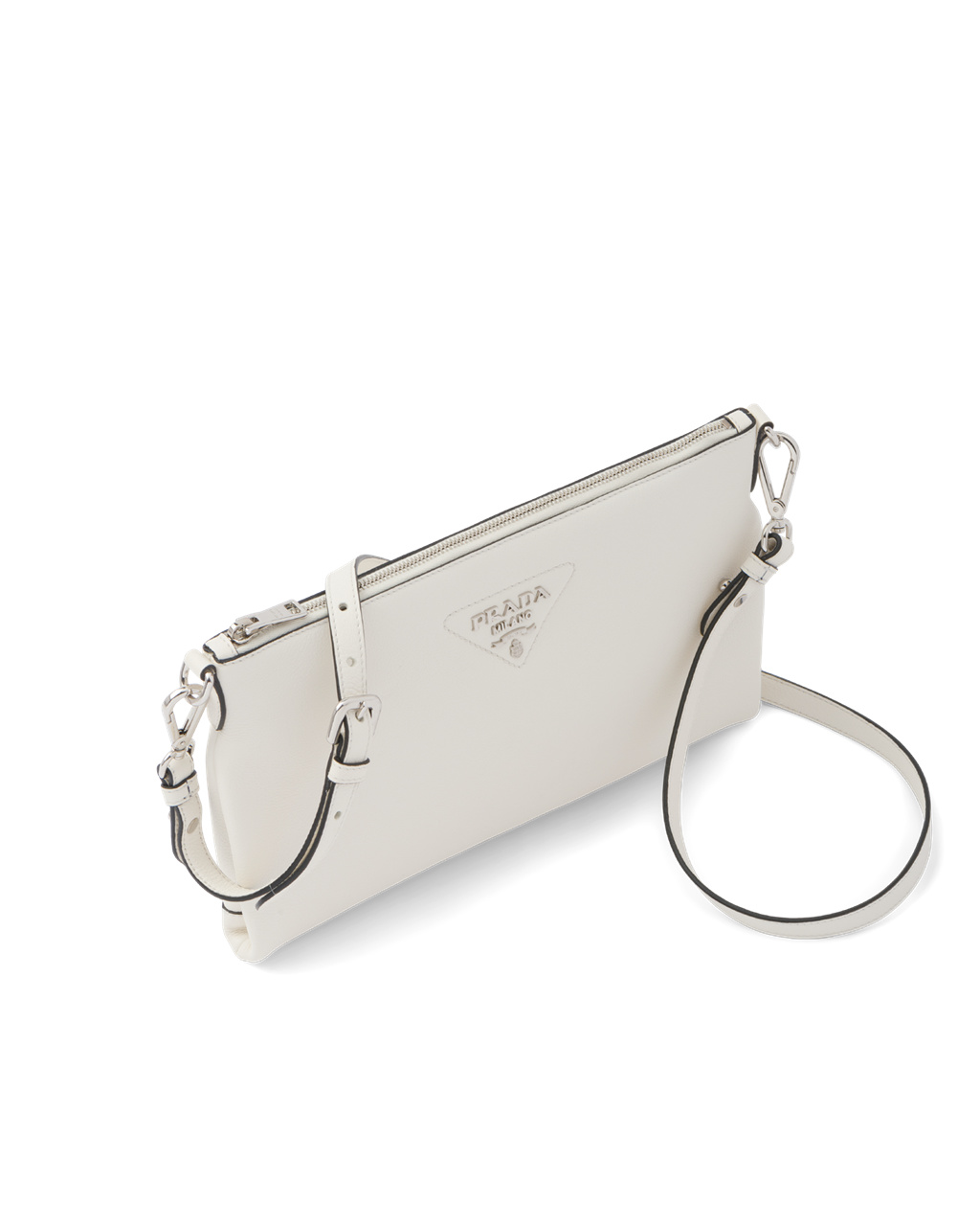 Prada Cuero Shoulder Bag Blancas | 38916-BTVG