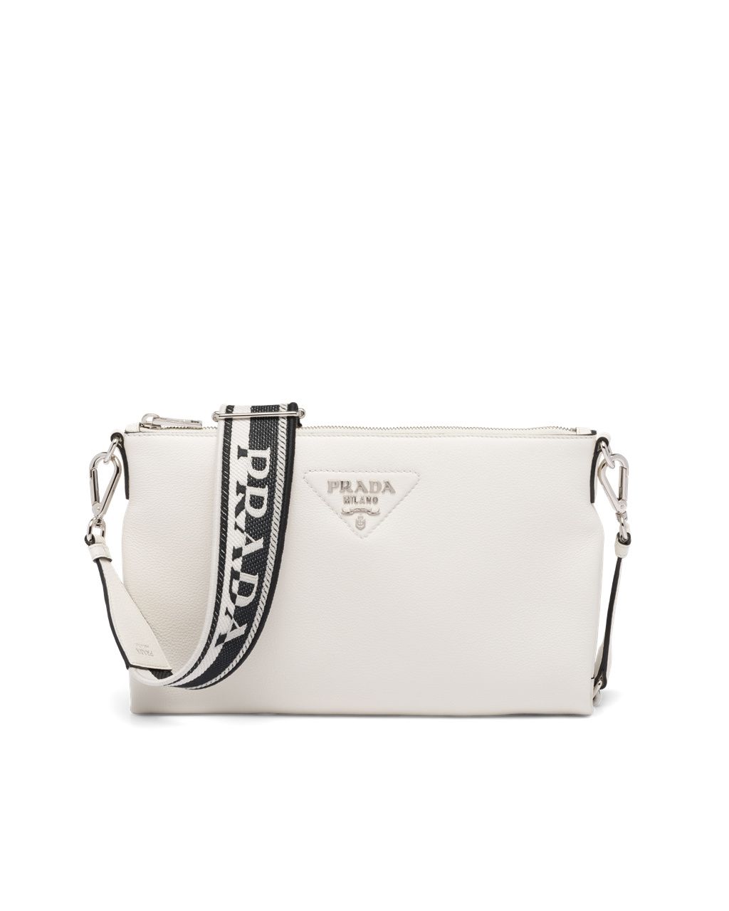 Prada Cuero Shoulder Bag Blancas | 38916-BTVG