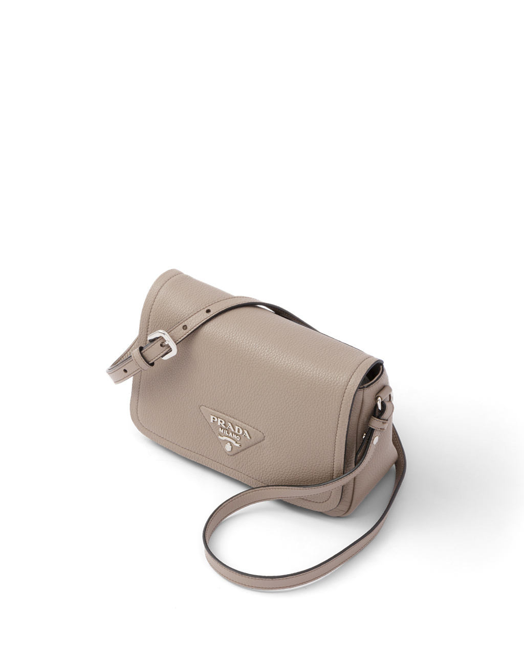 Prada Cuero Shoulder Bag Clay Gray | 31659-QZOC