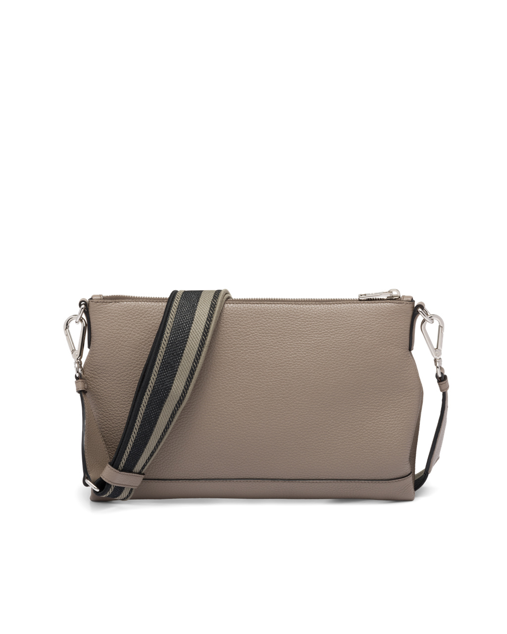 Prada Cuero Shoulder Bag Clay Gray | 35276-FSBM