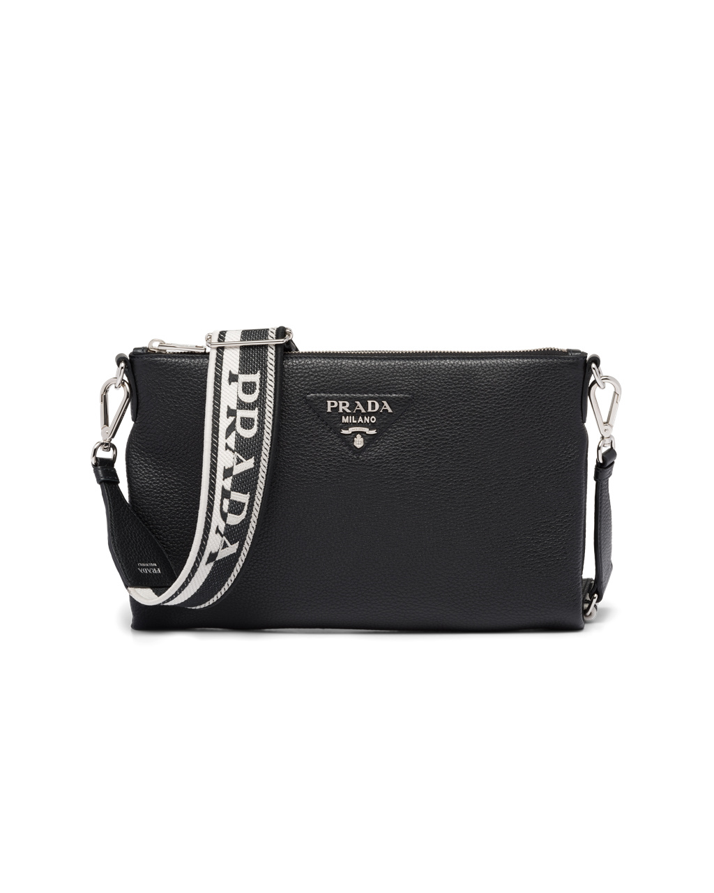 Prada Cuero Shoulder Bag Negras | 76310-FQAD