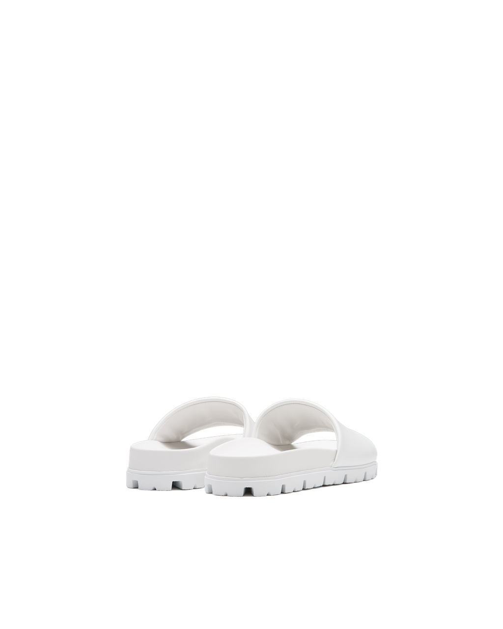 Prada Cuero Slides Blancas | 52981-UXFJ