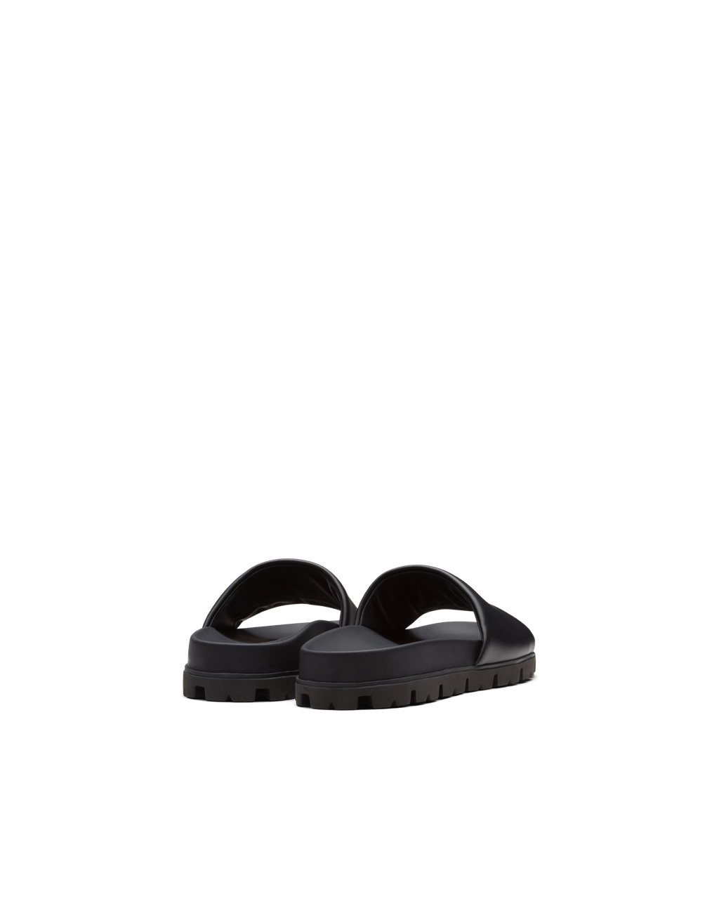 Prada Cuero Slides Negras | 98514-QGFS