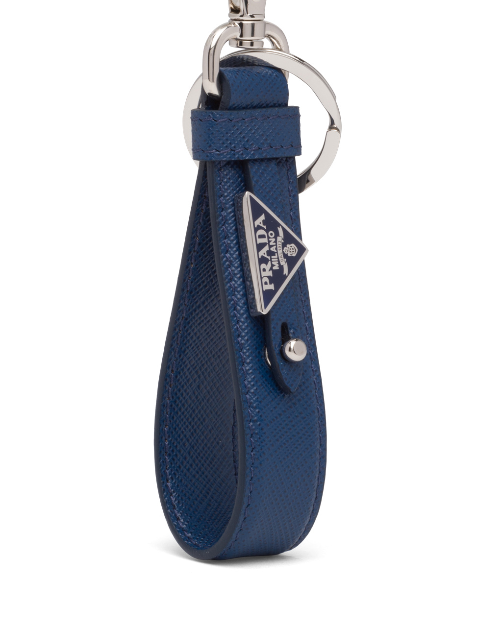 Prada Customized Saffiano Cuero Keychain Bluette | 27386-KRLA