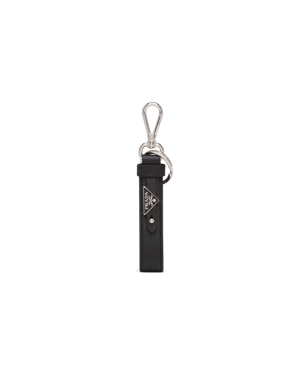 Prada Customized Saffiano Cuero Keychain Negras | 34856-QPLE