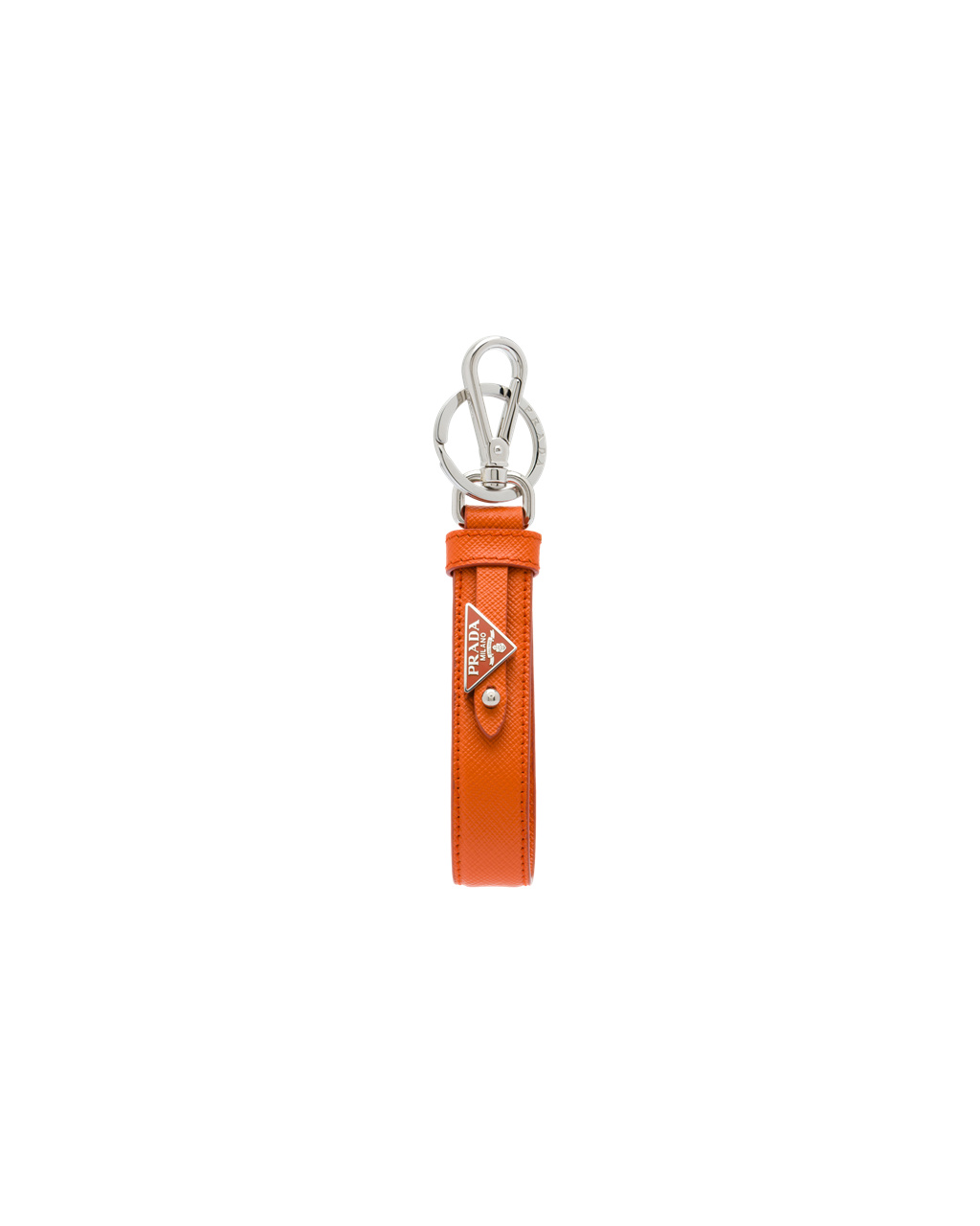 Prada Customized Saffiano Cuero Keychain Papaya | 97510-LRFK