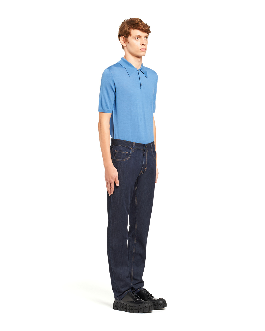 Prada Denim Trousers Azul Marino | 57240-HYJR