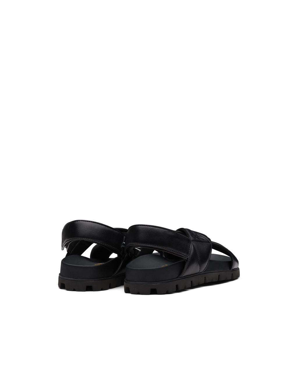 Prada Deportivo Quilted Nappa Cuero Sandals Negras | 58740-ONKF