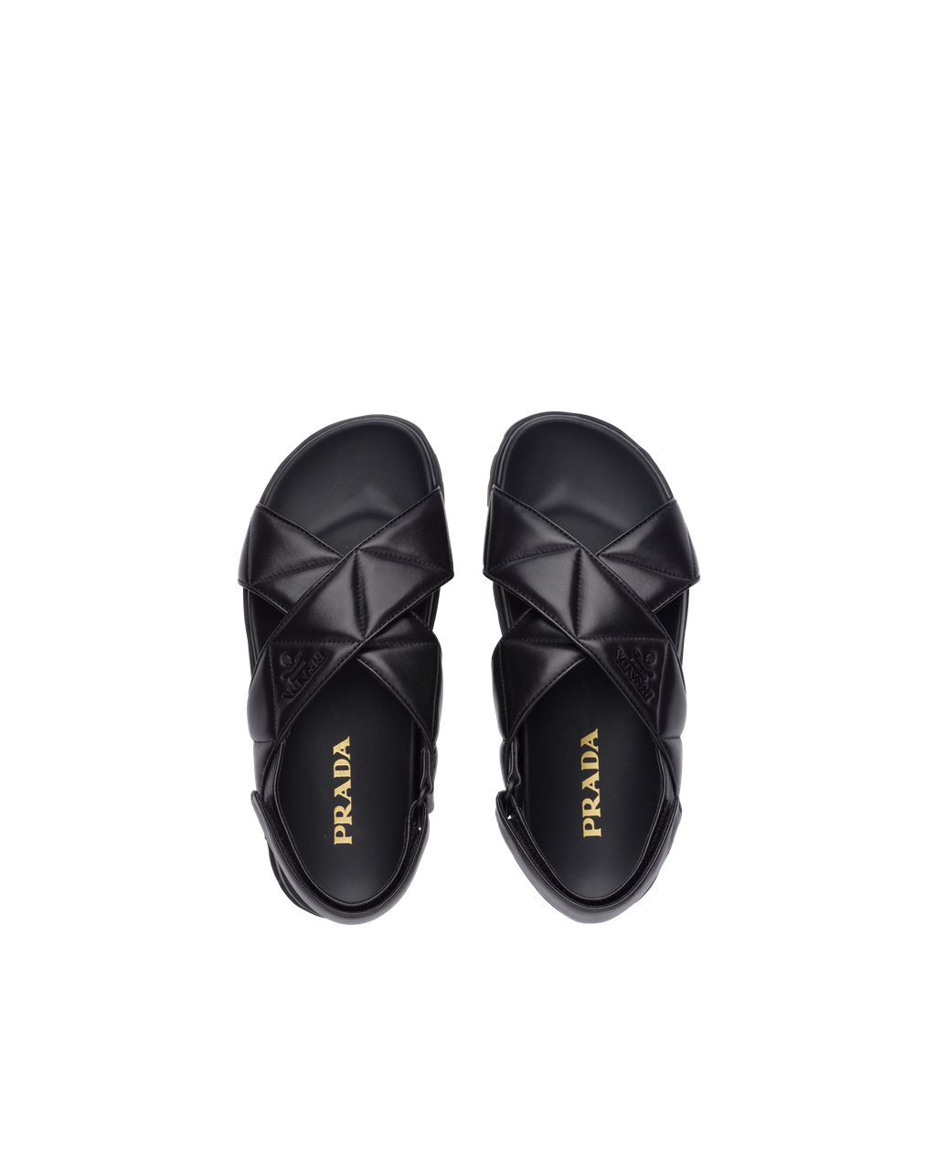 Prada Deportivo Quilted Nappa Cuero Sandals Negras | 58740-ONKF