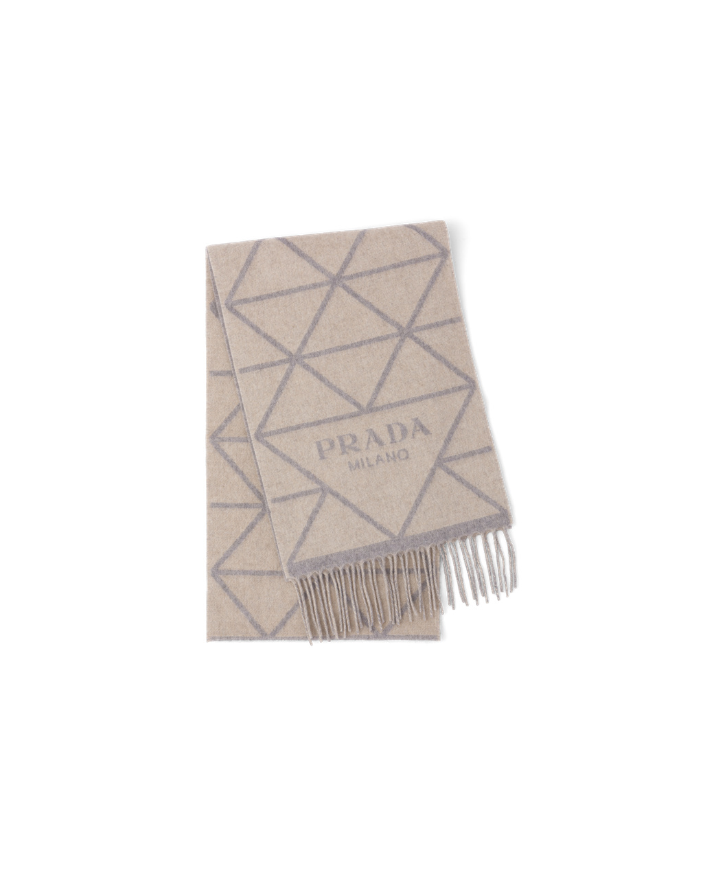 Prada Double Cashmere Scarf Gris | 71432-FDJI