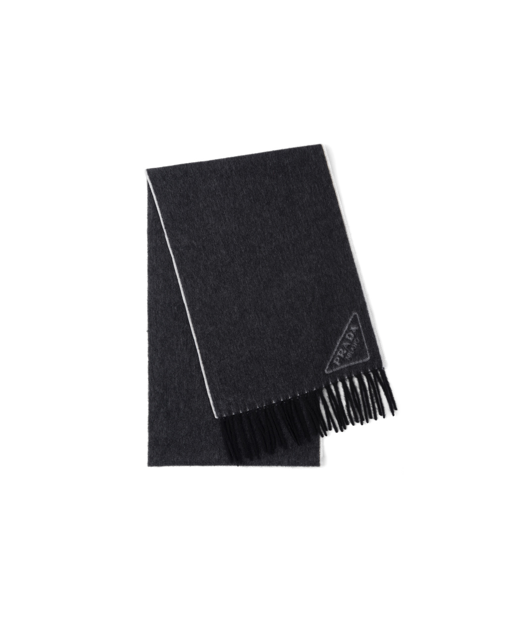 Prada Double Cashmere Scarf Negras Blancas | 15896-MVCA