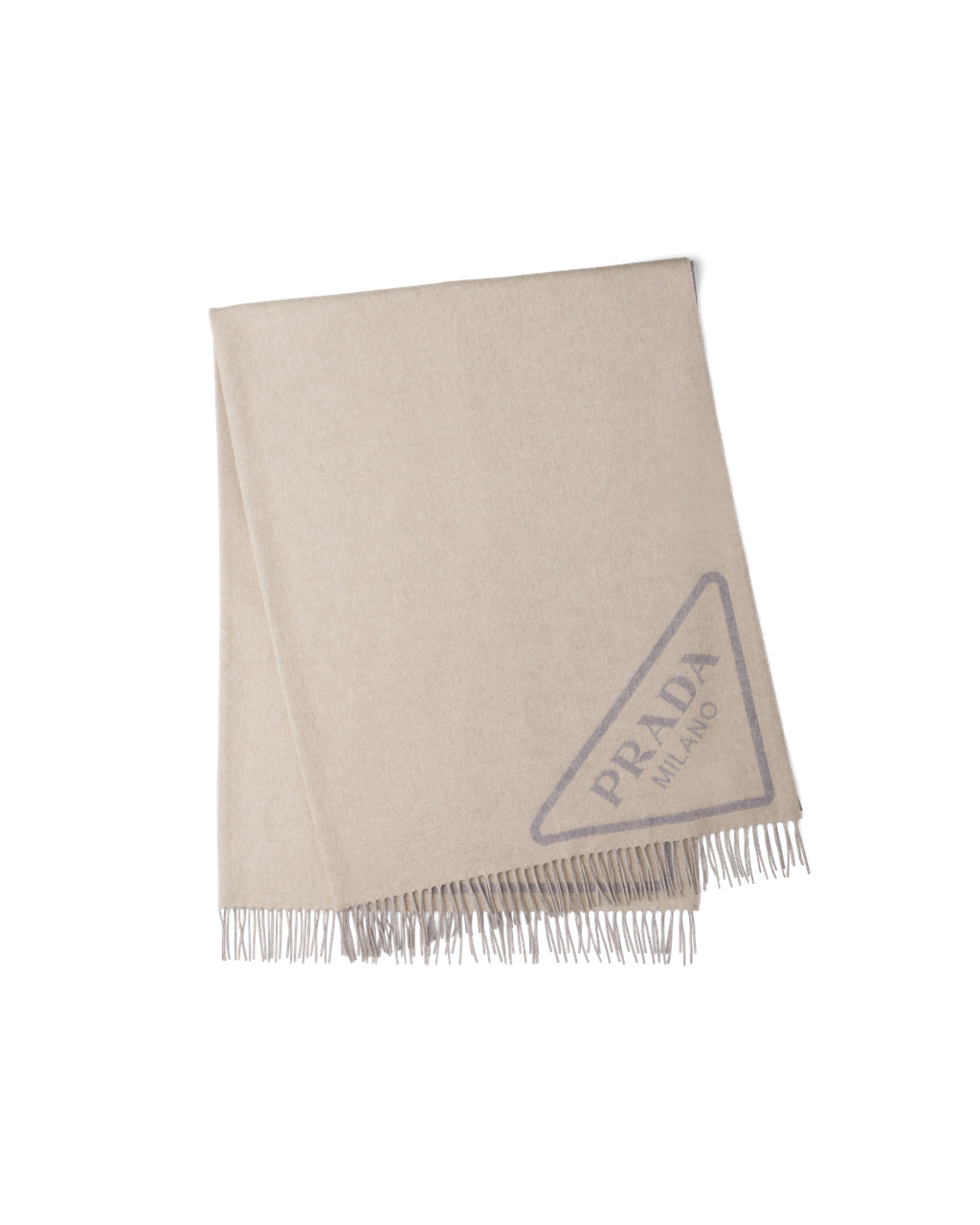 Prada Double Cashmere Throw Gris | 73840-ALKZ