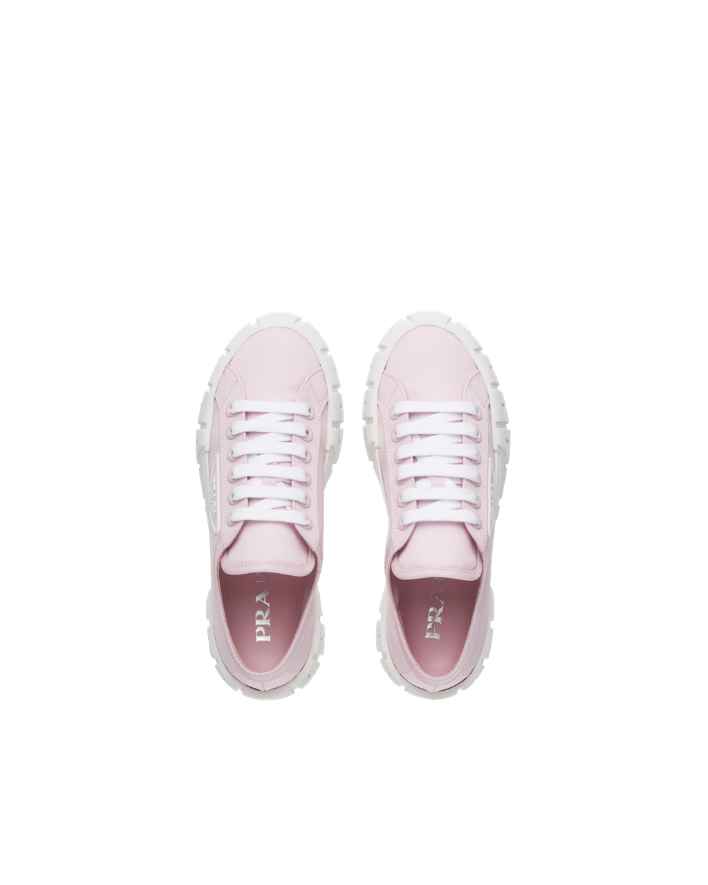 Prada Double Wheel Nylon Gabardine Sneakers Rosas | 40892-HGYK