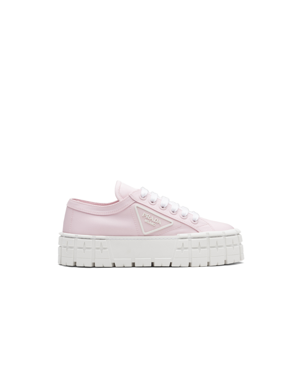 Prada Double Wheel Nylon Gabardine Sneakers Rosas | 40892-HGYK