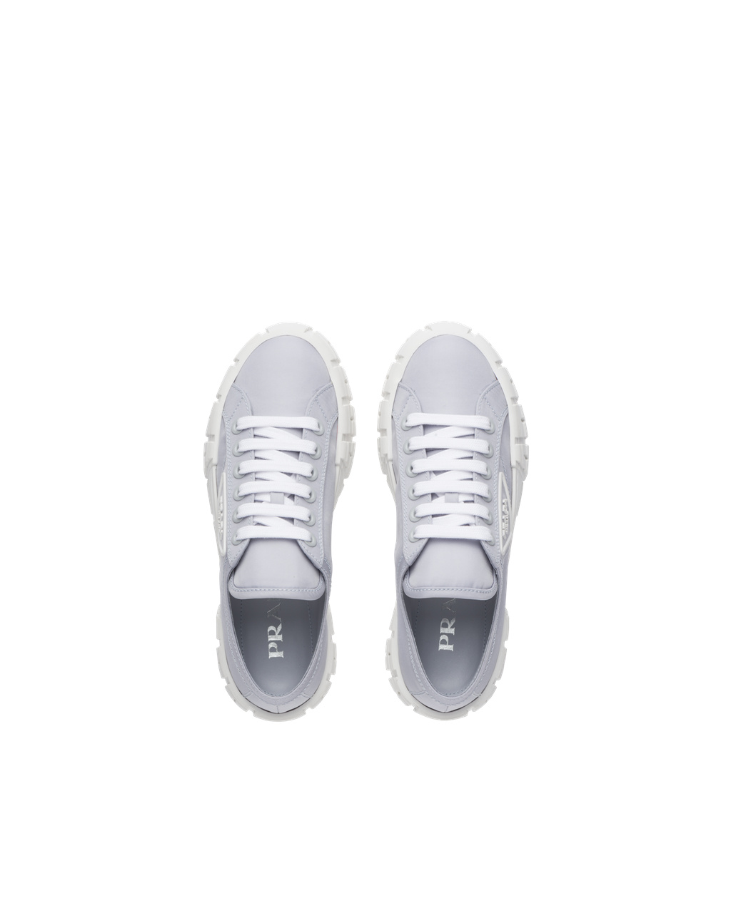 Prada Double Wheel Nylon Gabardine Sneakers Azules | 90621-KFWR