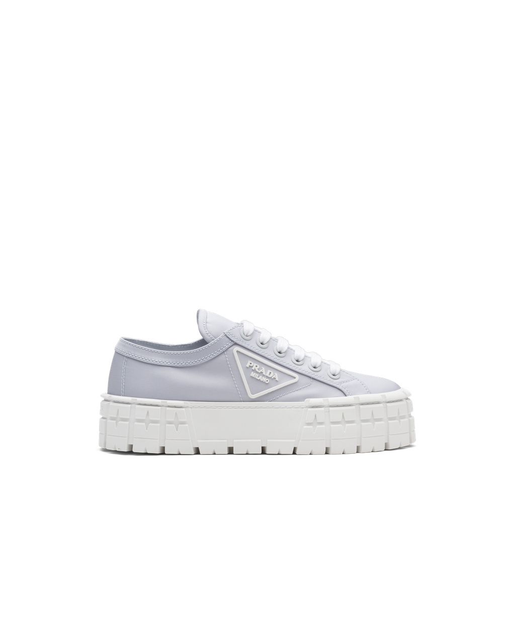 Prada Double Wheel Nylon Gabardine Sneakers Azules | 90621-KFWR