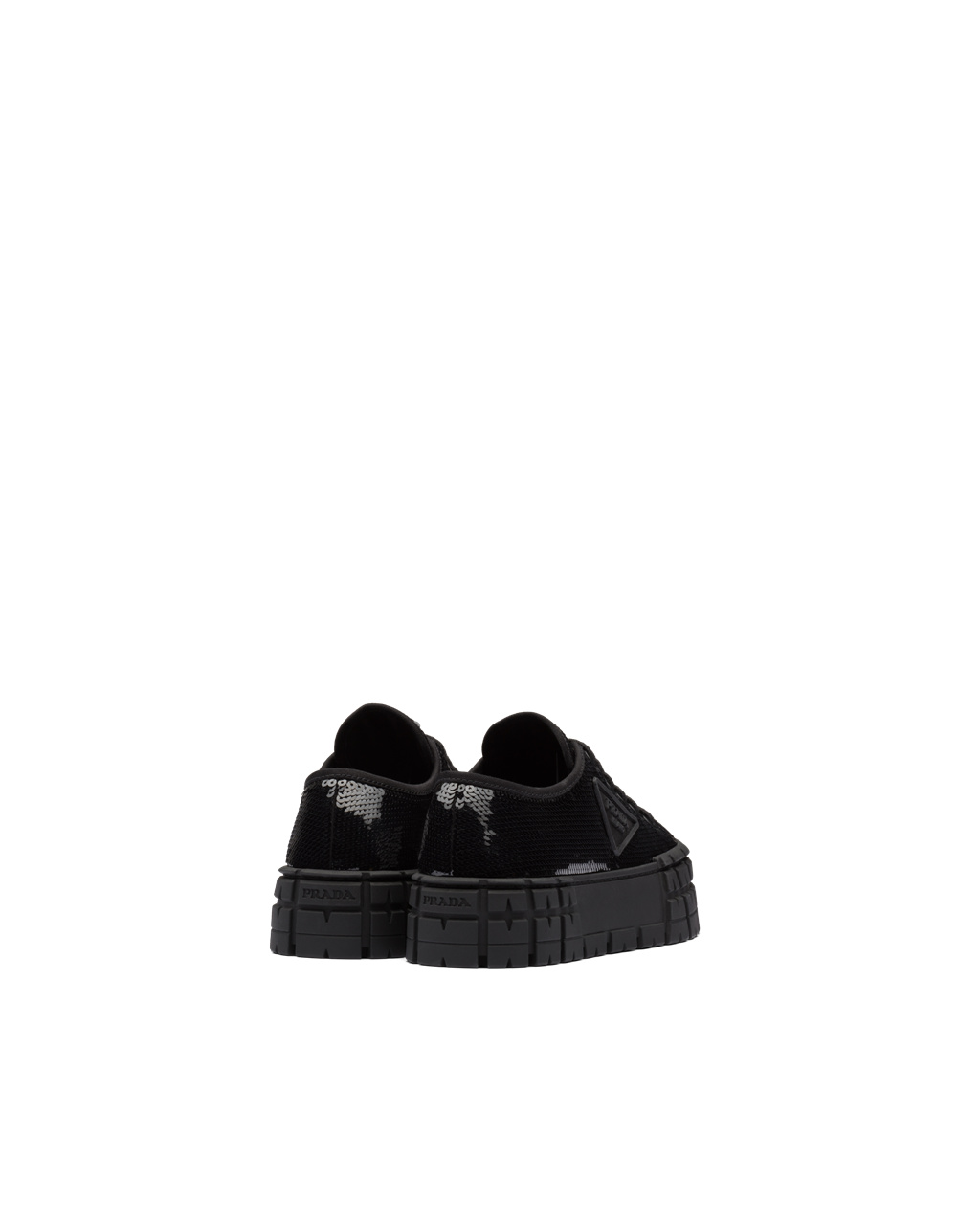 Prada Double Wheel Sequin Sneakers Negras | 36189-UDER