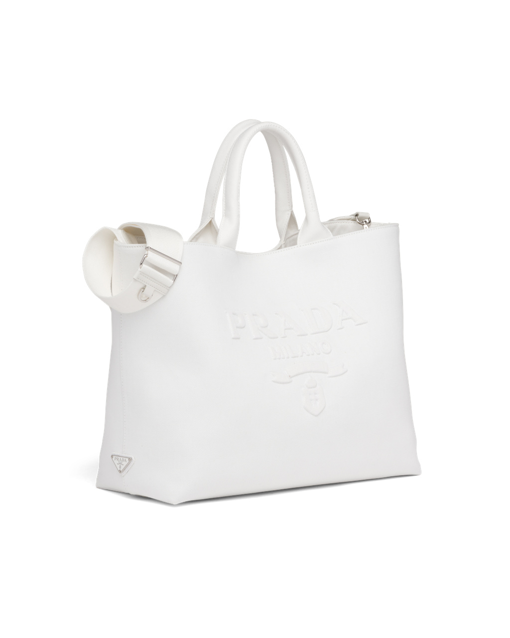 Prada Drill Tote Bag Blancas | 82906-VDCW