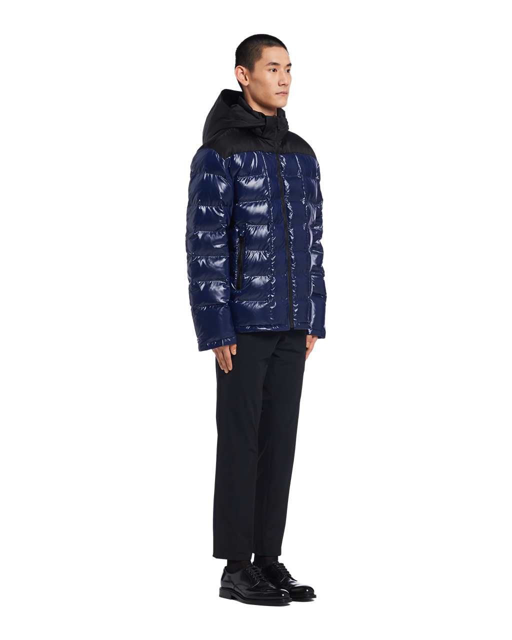 Prada Encapuchado Nylon Down Jacket Azules | 59184-CTXL