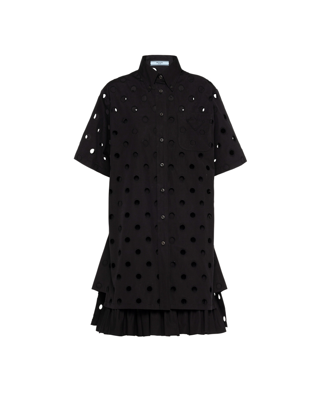 Prada Eyelet Encaje Poplin Minidress Negras | 91753-YDEN