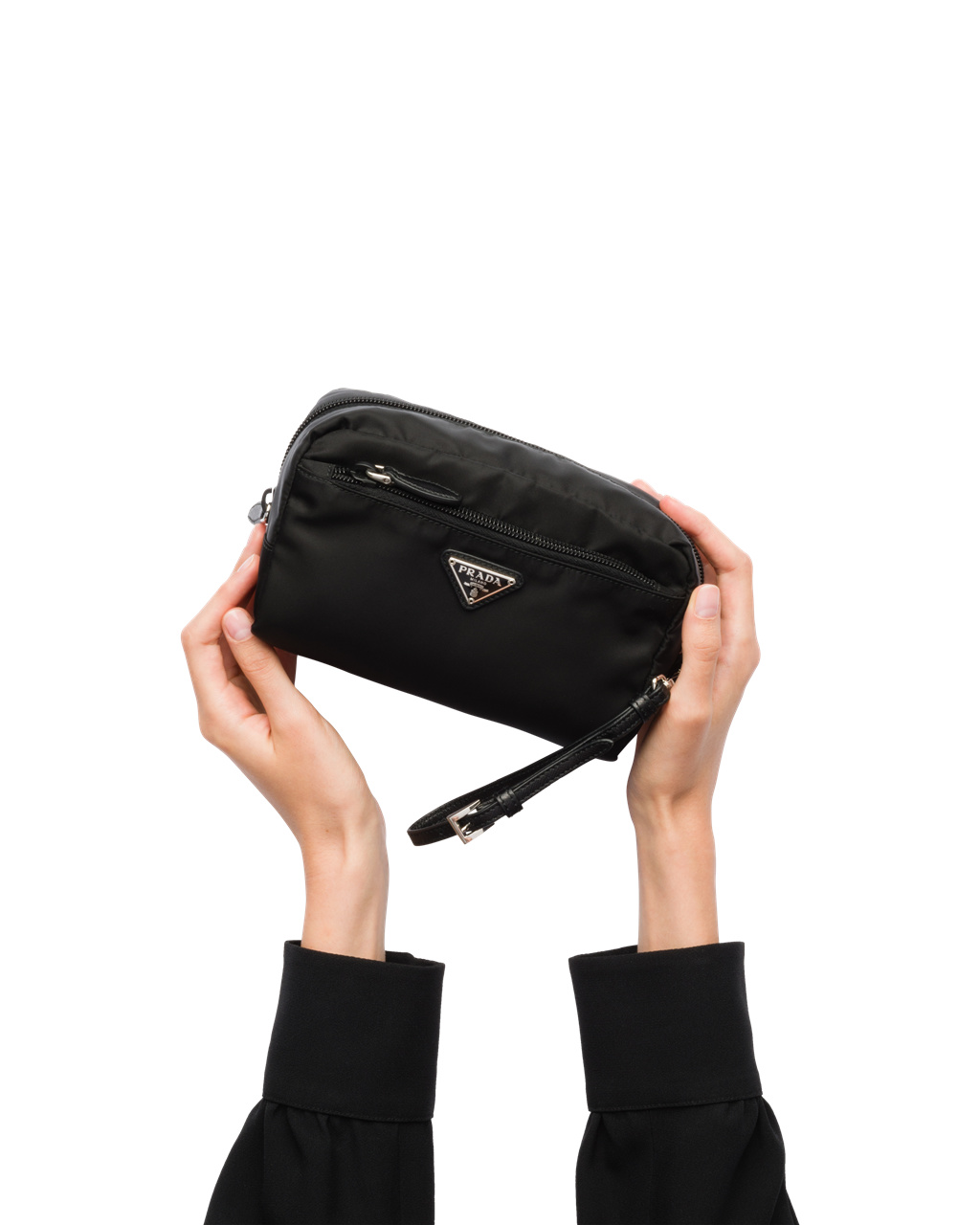 Prada Fabric Cosmetic Pouch Negras | 95027-IVRK