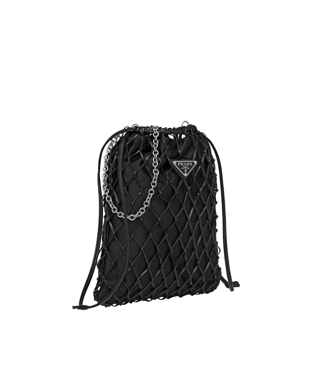 Prada Fabric Mesh Bag Negras | 74358-GZPH