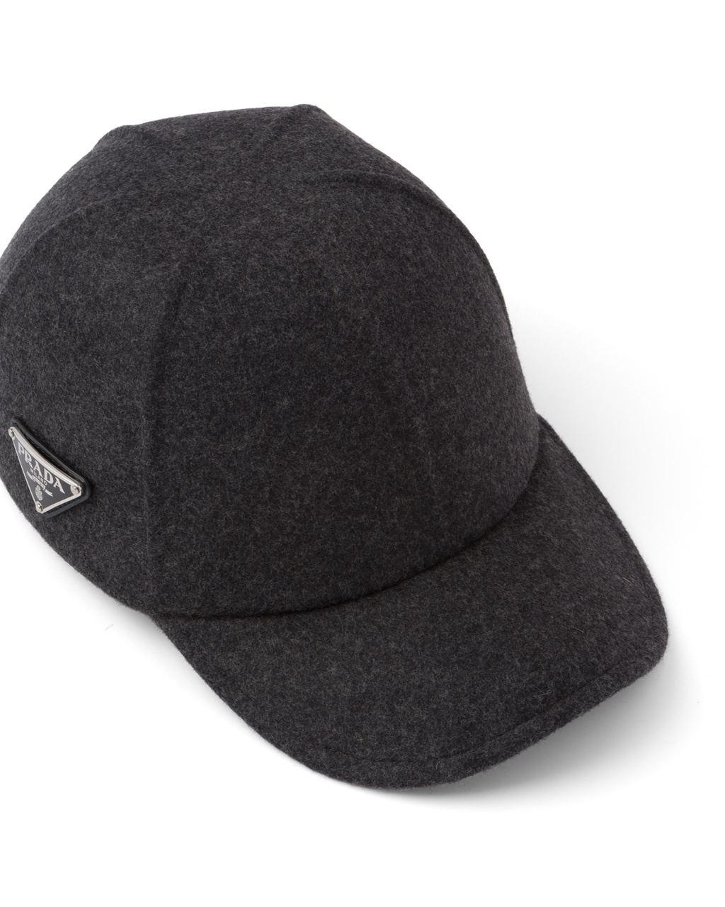 Prada Felt Baseball Cap Anthracite Gray | 61823-JPIA