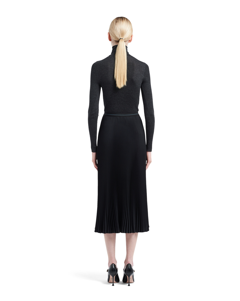 Prada Fluid Twill Skirt Negras | 18540-PLKA