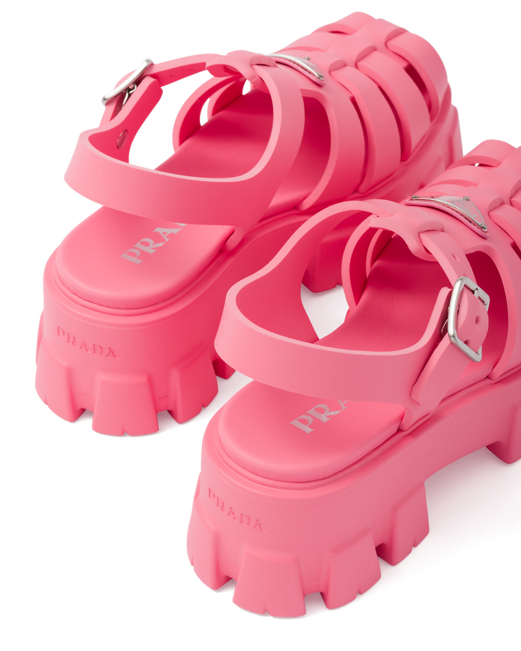 Prada Foam Rubber Sandals Rosas | 83714-SUBC