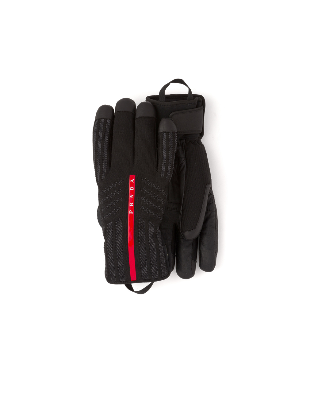 Prada Gore-tex, Cuero And Knit Ski Gloves Negras | 95182-JWIL