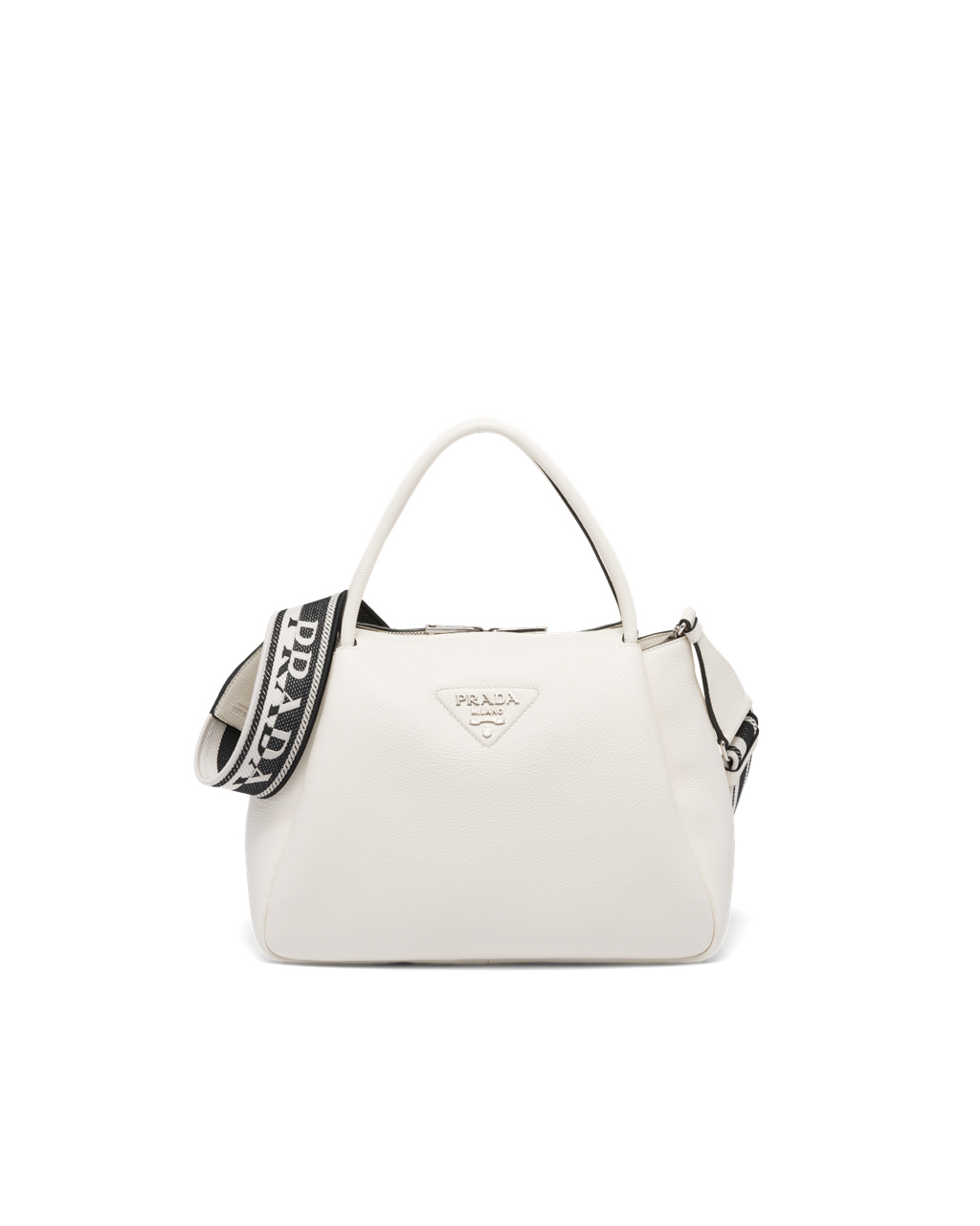 Prada Large Cuero Handbag Blancas | 53947-YZAB