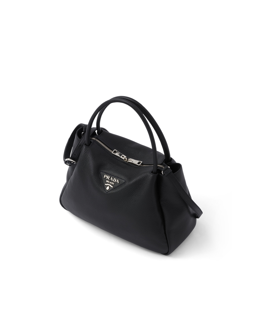 Prada Large Cuero Handbag Negras | 43607-CZBY