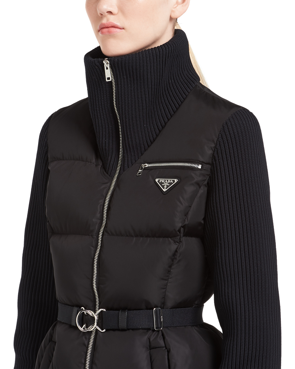 Prada Ligeros Nylon Puffer Jacket Negras | 24397-JSVA