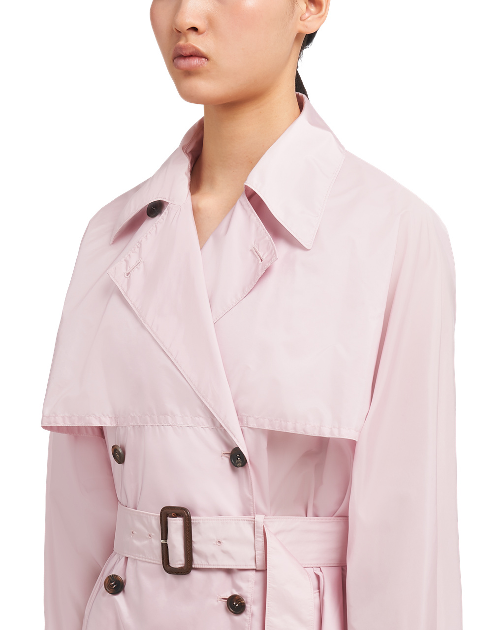 Prada Ligeros Nylon Trench Coat Opaline | 75218-MRXI