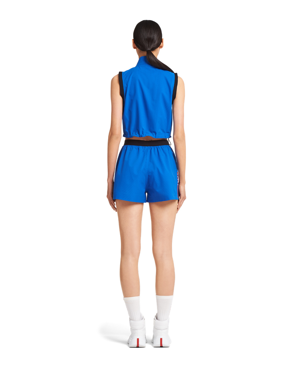 Prada Light Bi-stretch Cropped Vest Azules | 19648-NSVX