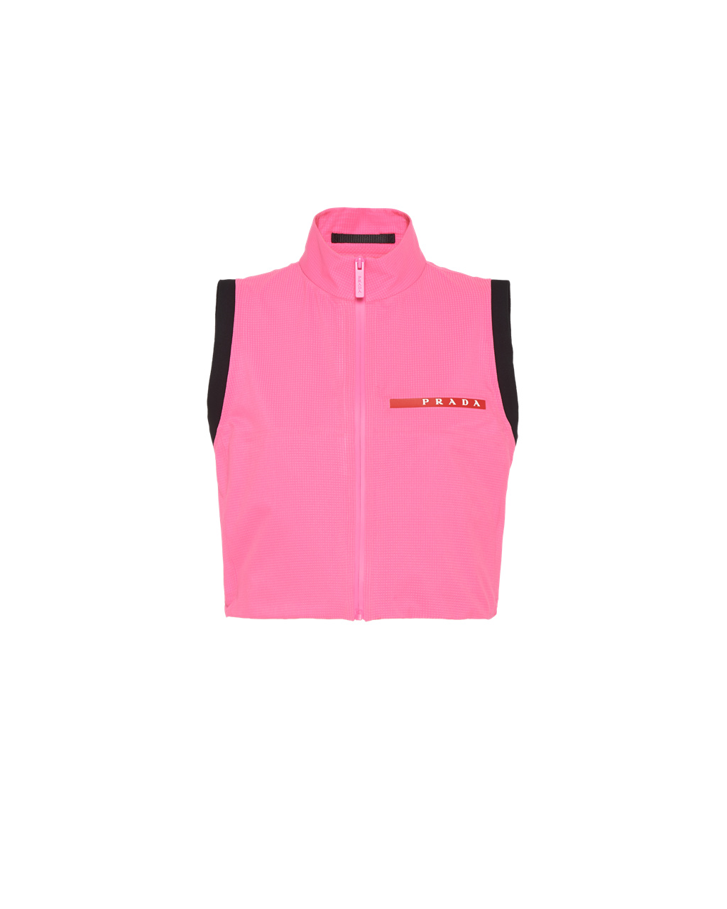 Prada Light Bi-stretch Cropped Vest Rosas | 92731-QBKU