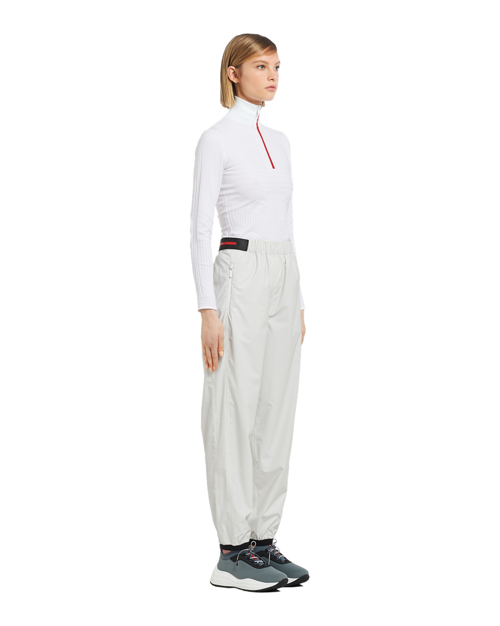 Prada Light Nylon Anchos-leg Pants Blancas | 82904-HJDT