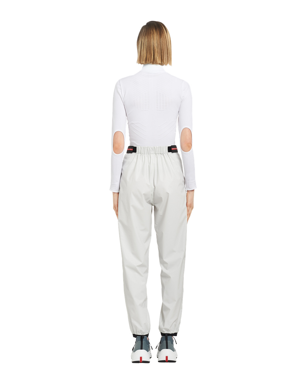 Prada Light Nylon Anchos-leg Pants Blancas | 82904-HJDT