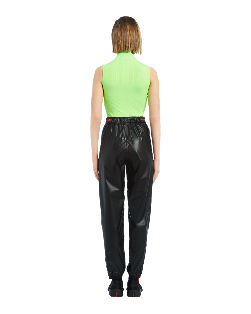 Prada Light Nylon Anchos-leg Pants Negras | 43120-ONVZ