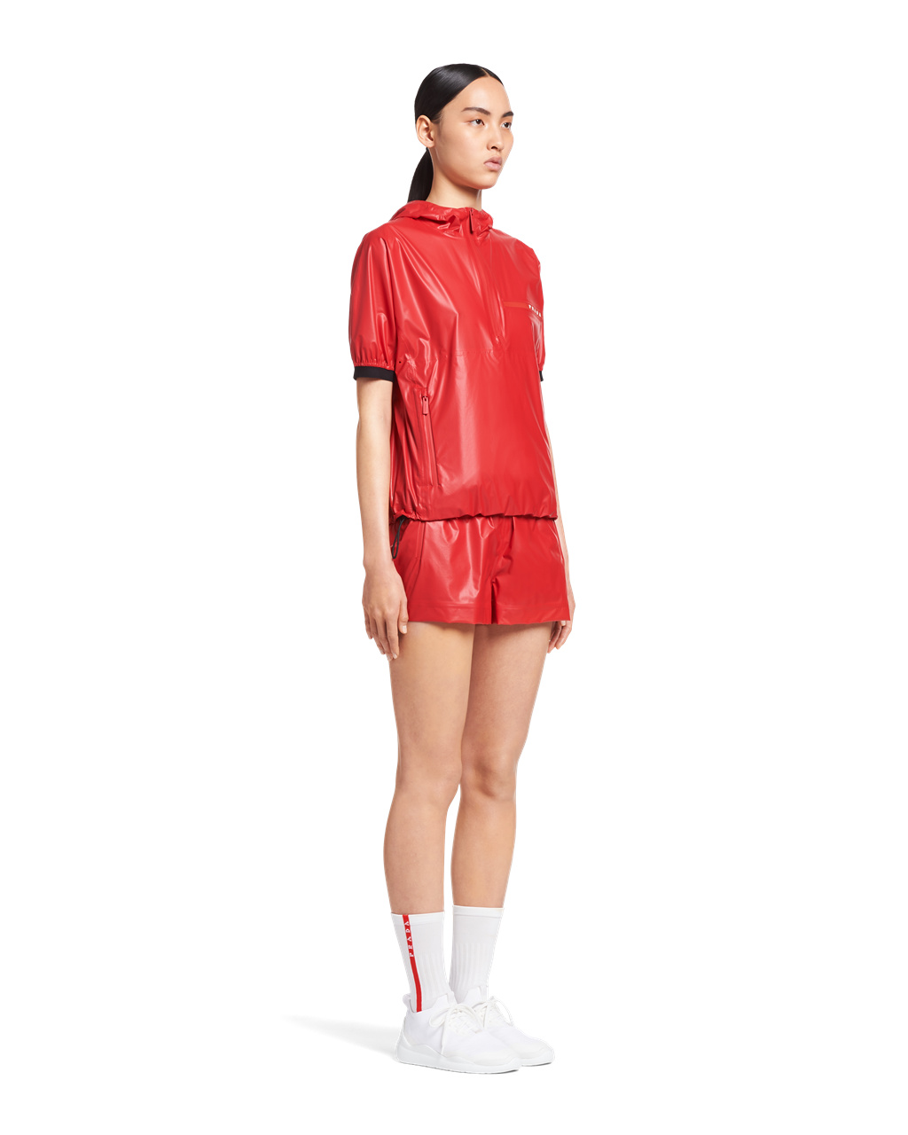 Prada Light Nylon Anorak Rojas | 80421-PVHQ