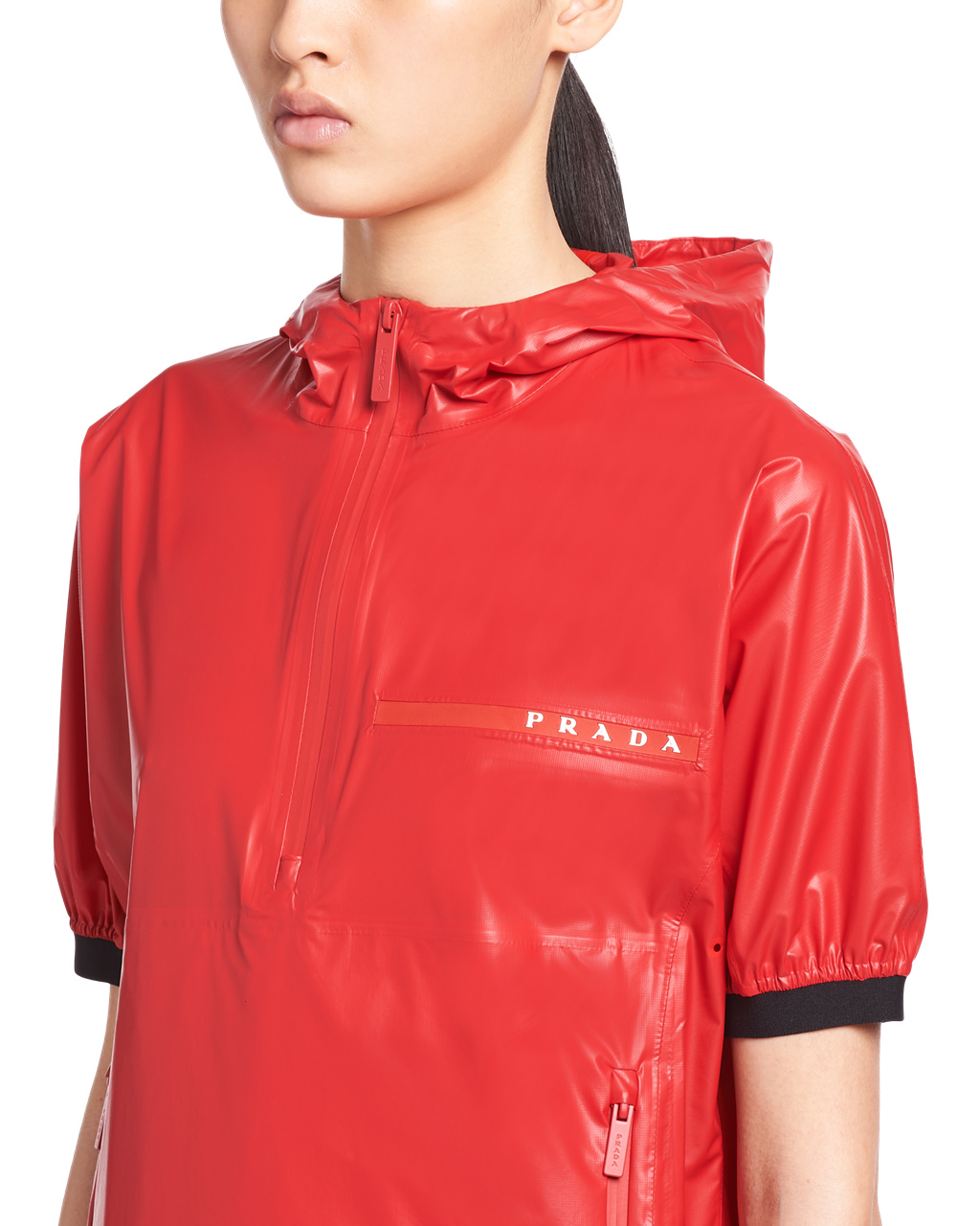 Prada Light Nylon Anorak Rojas | 80421-PVHQ