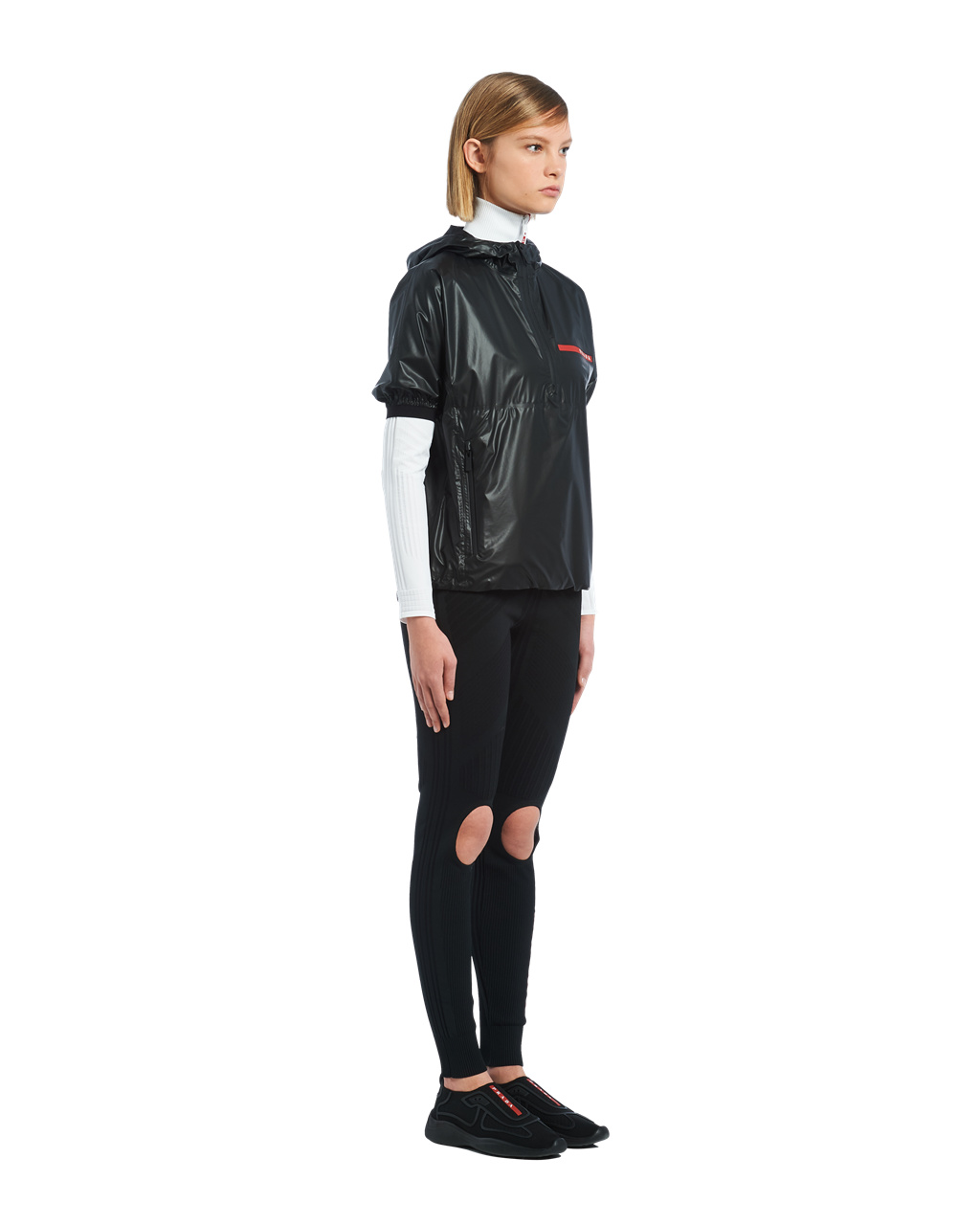 Prada Light Nylon Corta-sleeved Jacket Negras | 40826-YCSX